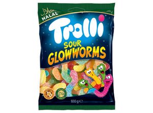 Hovedbilde Trolli Sour Glowworms 100g*30st./ Halal