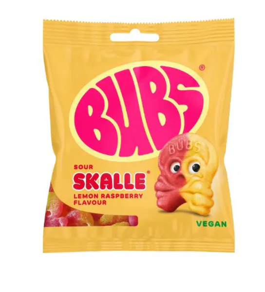 BUBS Skalle Lemon Raspberry 155g