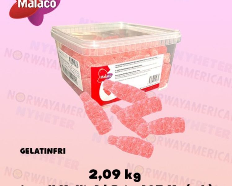 Malaco Grape Brus Flasker 2,09kg.