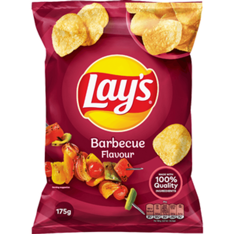 LAYS CHIPS BBQ 175Gx 18st.