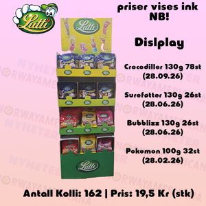 Hovedbilde Lutti Display 100-130g*162st.