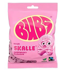 Hovedbilde Bubs Skalle Sour Raspberry  90gx 12st.  ...